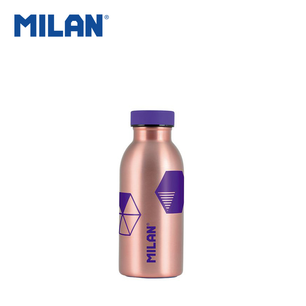 MLN643012CP Stainless Steel Isothermal Bottle 350ml – Copper Series, Purple - Image 1