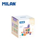 'RABBIT' cube with pieces to fit, wooden educational toy